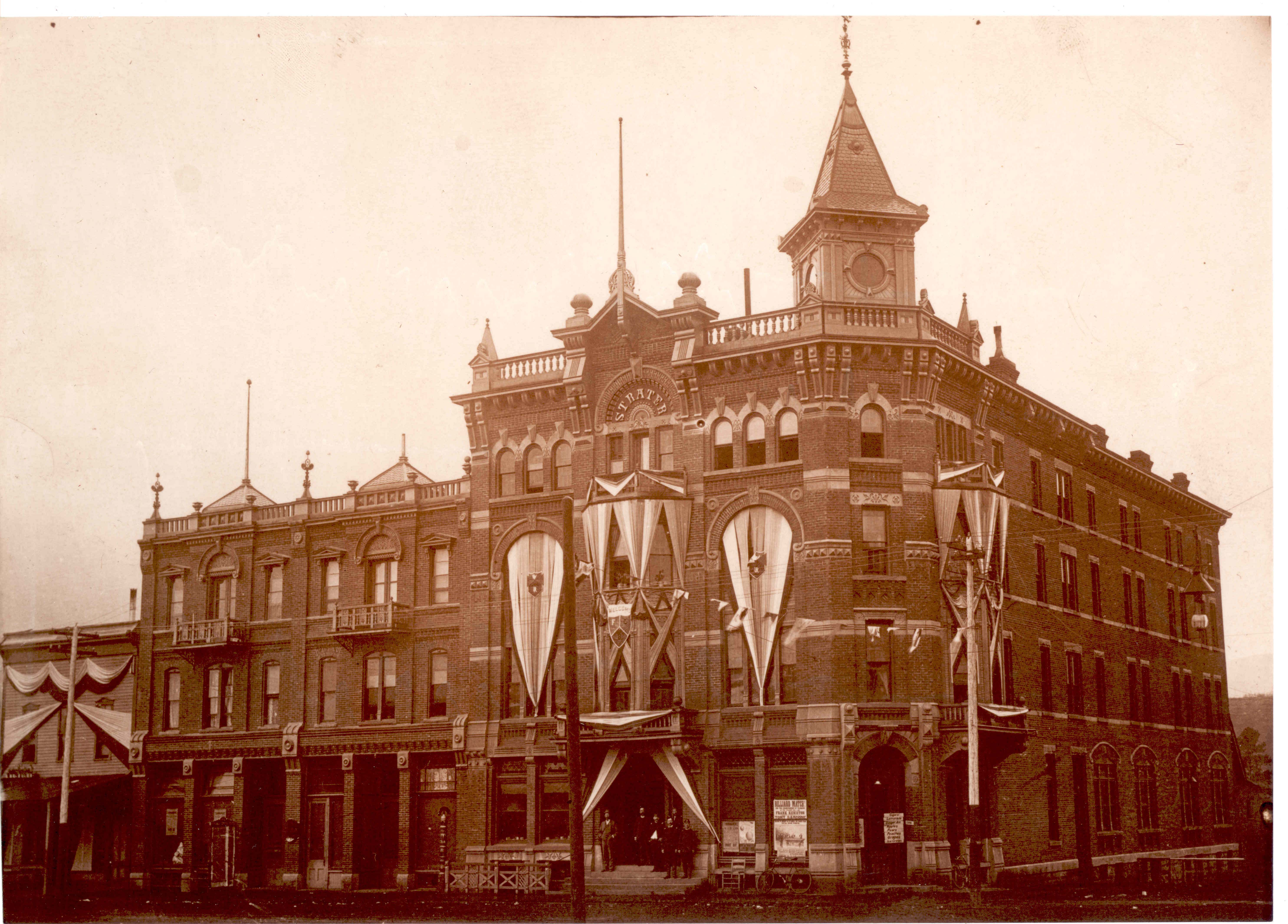 Historical Image of Exterior Circa 1904 The Strater Hotel Durango Colorado